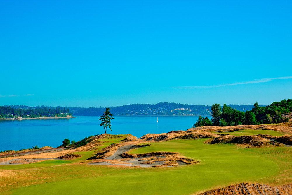 فندق مورانو، أحد فنادق بروفينانس تاكوما، واشنطن المظهر الخارجي الصورة The 17th hole at Chambers Bay